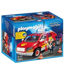 Playmobil Пожарная служба Пожарная машина командира со светом и звуком 5364pm